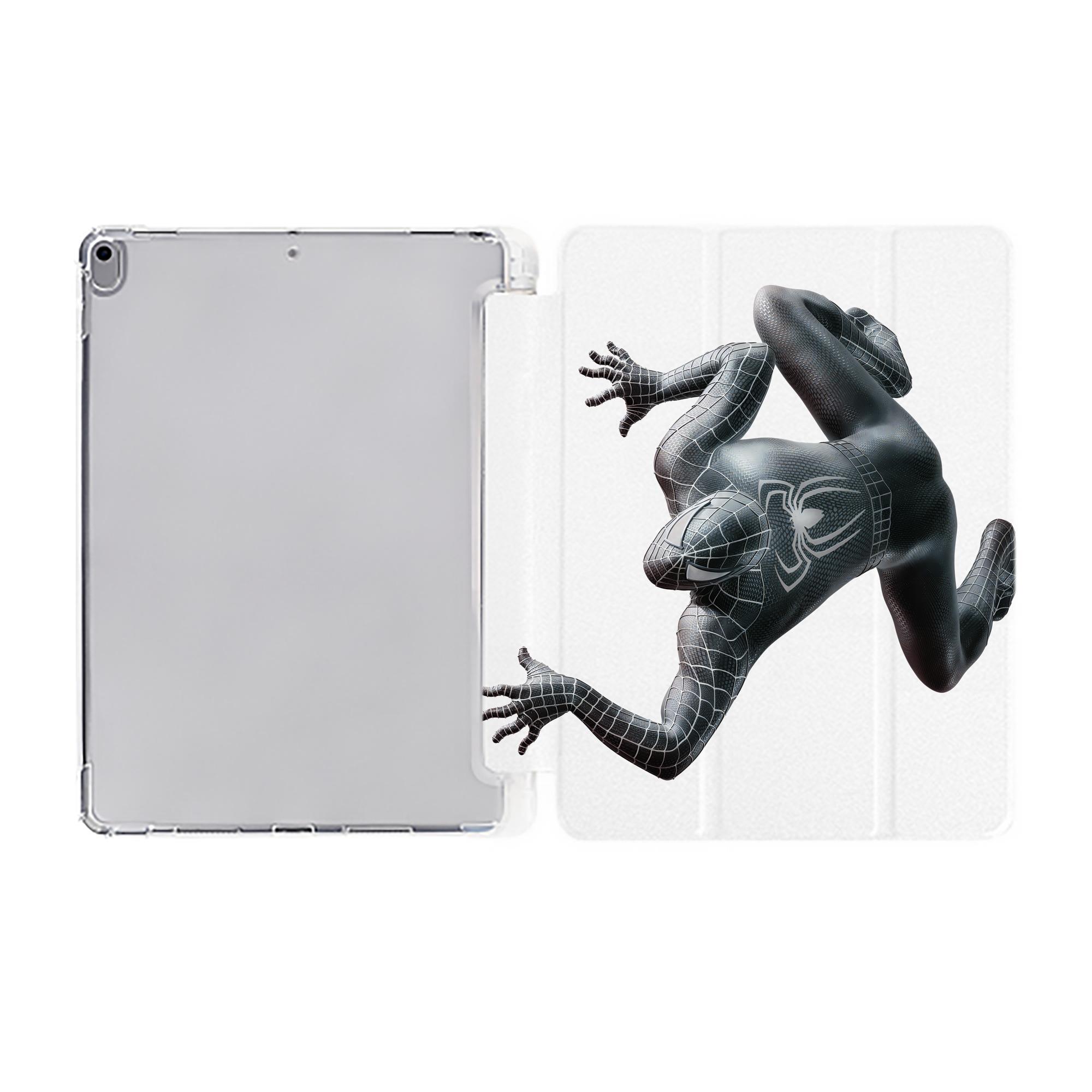 （画像用） Spider Man スパイダーマン IPad ケース ペン収納付き 三つ折りスタンド PUレザー×シリコン 対応機種9.5/10.5/10.9インチ